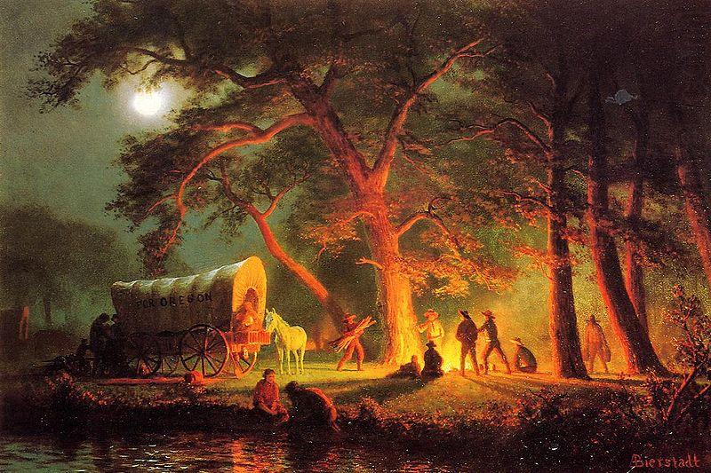 Oregon Trail (Campfire), Albert Bierstadt